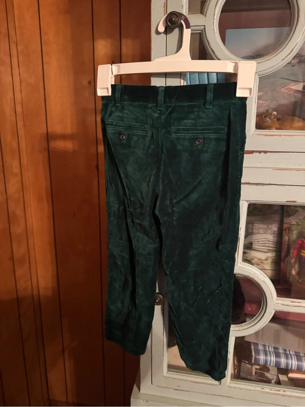Classic Green Velvet Kids Vest and Pants Size 4T Gymboree C2